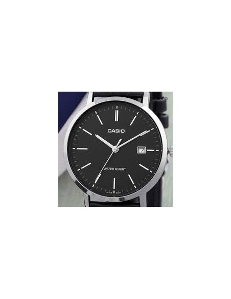 Reloj Casio MTP-VT05L-1E Hombre – Fondo Negro y Correa de Cuero