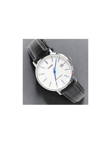 Reloj Casio MTP-VT05L-7E Hombre – Fondo blanco y Correa de Cuero