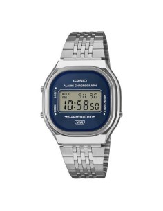 Reloj Casio Vintage A140WE-2A – Esfera Azul y Correa de Acero Plateada