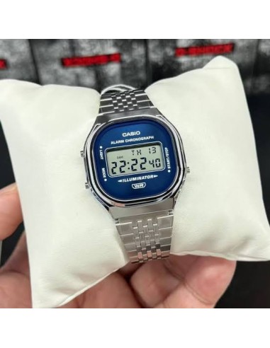 Reloj Casio Vintage A140WE-2A – Esfera Azul y Correa de Acero Plateada