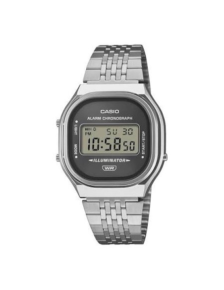 Reloj Casio Vintage A140WE-8A – Esfera gris y Correa de Acero Plateada