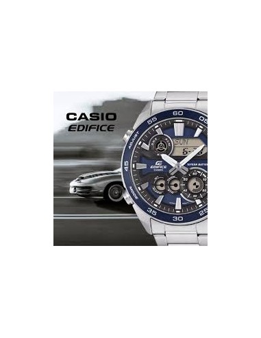 Reloj Casio Edifice ERA-130D-2A Hombre – Ana-Digi, Acero y Batería de 10 Años