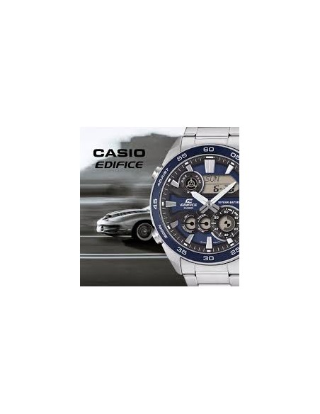 Reloj Casio Edifice ERA-130D-2A Hombre – Ana-Digi, Acero y Batería de 10 Años