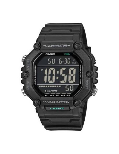 Reloj Casio AE-1600HX-1B – Digital Resistente al Agua con Correa de Resina Negra