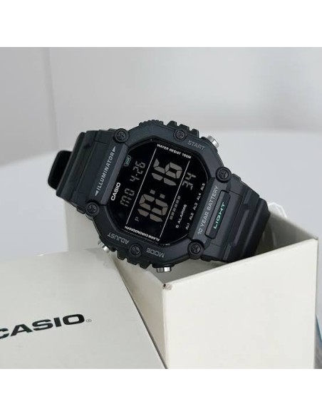 Reloj Casio AE-1600HX-1B – Digital Resistente al Agua con Correa de Resina Negra