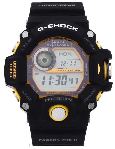 solar radiocontrol hombre Casio G-Shock Rangeman Black Yellow GW-9400YJ-1JF JDM 53.5MM 200M WR