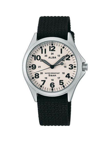 cuarzo unisex militar Alba (by Seiko) AQPK401 JDM 36mm 50m WR correa de tela