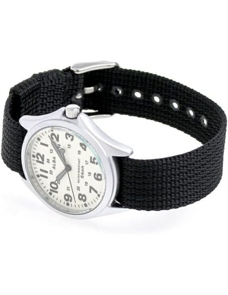 cuarzo unisex militar Alba (by Seiko) AQPK401 JDM 36mm 50m WR correa de tela