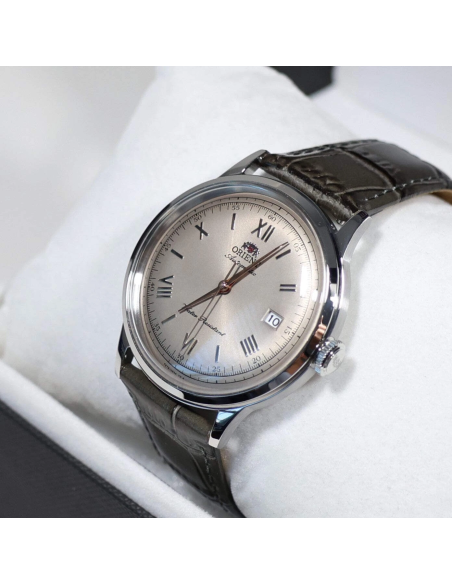 automático hombre Orient Bambino Grey Sunburst   RN-AC0025N JDM 40,5mm 30m