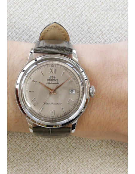 automático hombre Orient Bambino Grey Sunburst   RN-AC0025N JDM 40,5mm 30m