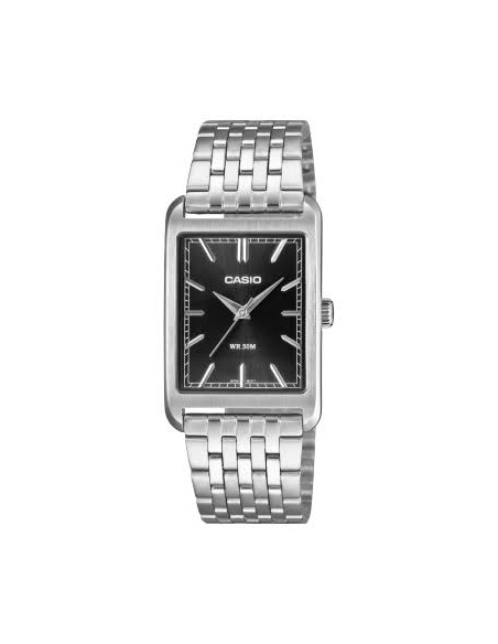 Reloj Casio MTP-B215D-1A – Analógico de Acero Inoxidable y Fondo Negro