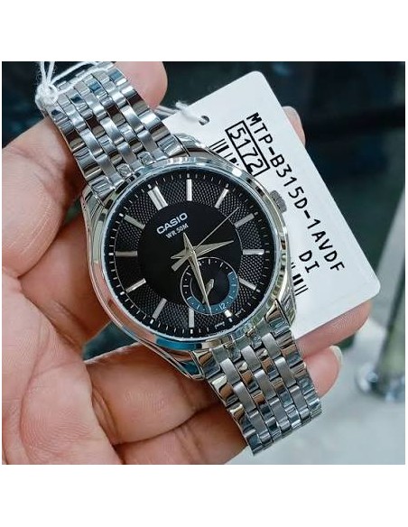 Reloj Casio analogico MTP-B315D-1AV correa de acero inoxidable
