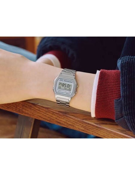 reloj mujer Casio A158WA-1Q plateado