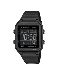 Reloj unisex digital Casio W-221H-1b JDM 38.4mm Hora Mundial batería 10 años 50m WR JDM
