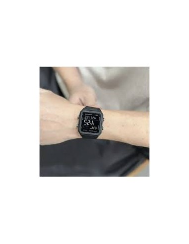 Reloj unisex digital Casio W-221H-1b JDM 38.4mm Hora Mundial batería 10 años 50m WR JDM