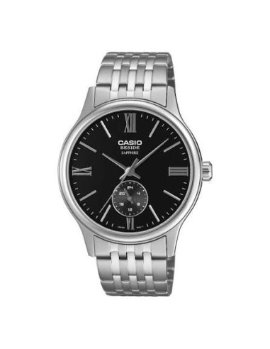 Reloj Casio BMS-100D-1A Hombre – Correa de Acero Inoxidable y Fondo Negro