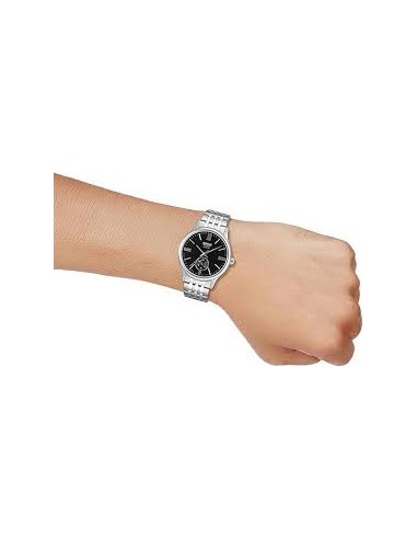 Reloj Casio BMS-100D-1A Hombre – Correa de Acero Inoxidable y Fondo Negro