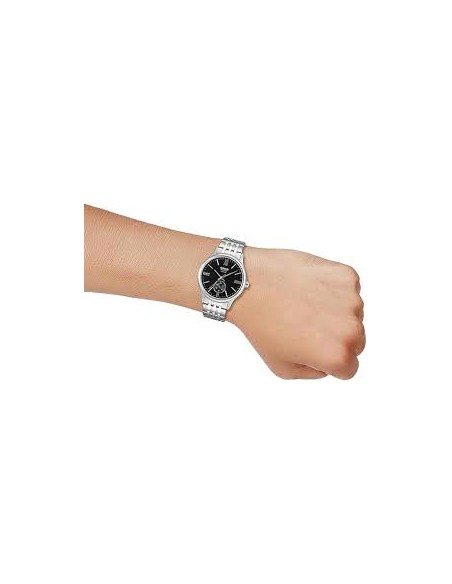 Reloj Casio BMS-100D-1A Hombre – Correa de Acero Inoxidable y Fondo Negro