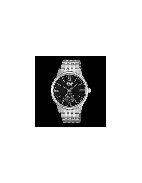 Reloj Casio BMS-100D-1A Hombre – Correa de Acero Inoxidable y Fondo Negro