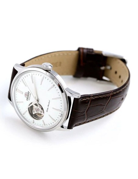 reloj automático hombre Orient Bambino Semi-Skeleton RN-AG0005S JDM 40.5mm correa de cuero JDM (mercado interior japonés)