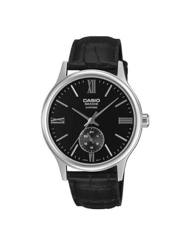 Reloj Casio Para Hombre BMS-100L-1A Analógico Correa de Cuero Negra