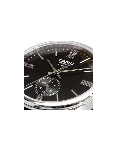 Reloj Casio Para Hombre BMS-100L-1A Analógico Correa de Cuero Negra