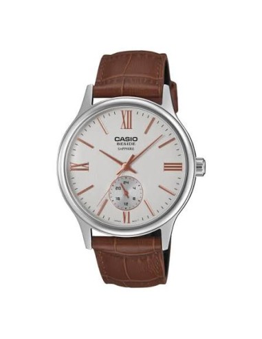 Reloj Casio Para Hombre BMS-100L-5A Analógico Correa de Cuero marron