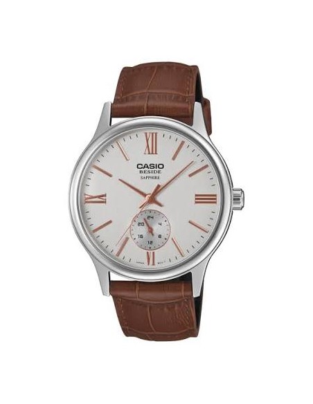 Reloj Casio Para Hombre BMS-100L-5A Analógico Correa de Cuero marron