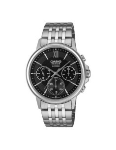 Casio BMS-300D-1A – Reloj Hombre Analógico de Acero Inoxidable Plateado
