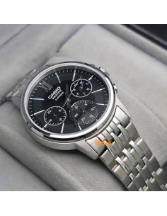 Casio BMS-300D-1A – Reloj Hombre Analógico de Acero Inoxidable Plateado 2