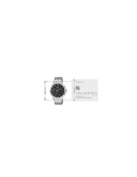 Casio BMS-300D-1A – Reloj Hombre Analógico de Acero Inoxidable Plateado