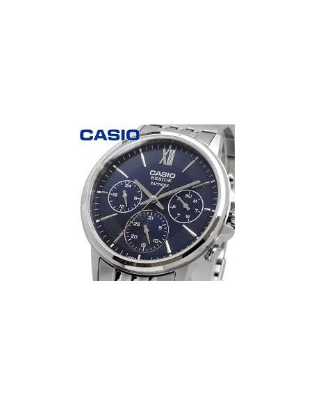 copy of Casio BMS-300D-1A – Reloj Hombre Analógico de Acero Inoxidable Plateado
