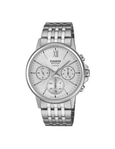 Casio BMS-300D-7A – Reloj Hombre Analógico de Acero Inoxidable Plateado