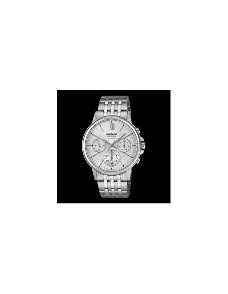 Casio BMS-300D-7A – Reloj Hombre Analógico de Acero Inoxidable Plateado