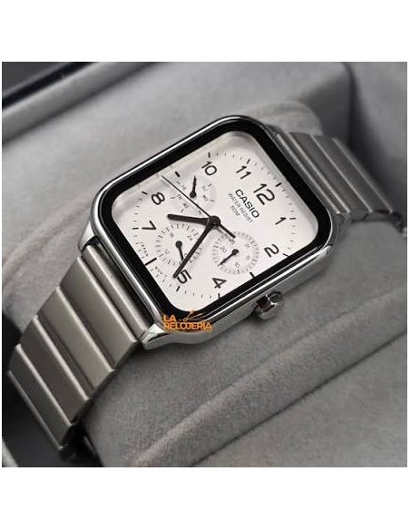 copy of Reloj Casio Para Hombre MTP-M306D-2A Fase Lunar Correa Acero Plateado Esfera Azul