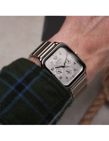 copy of Reloj Casio Para Hombre MTP-M306D-2A Fase Lunar Correa Acero Plateado Esfera Azul