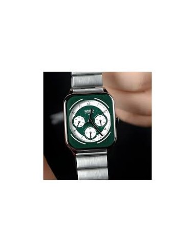 copy of reloj cronógrafo hombre Casio Square Panda MTP-M307D-1BV 44.5 × 34 × 9.4 mm 50m WR correa de acero