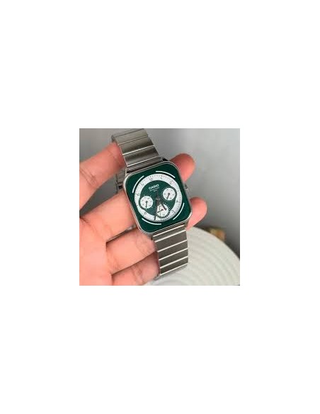 copy of reloj cronógrafo hombre Casio Square Panda MTP-M307D-1BV 44.5 × 34 × 9.4 mm 50m WR correa de acero