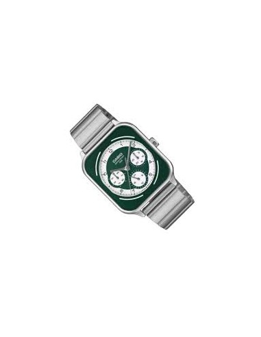 Reloj cronógrafo hombre Casio Square Panda MTP-M307D-3B 44.5 × 34 × 9.4 mm 50m WR correa de acero