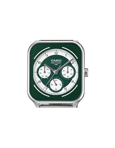copy of reloj cronógrafo hombre Casio Square Panda MTP-M307D-1BV 44.5 × 34 × 9.4 mm 50m WR correa de acero