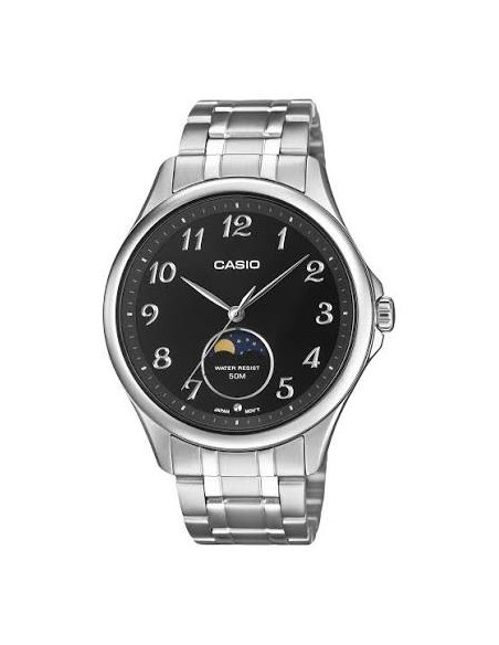 Reloj cuarzo hombre Casio Sun & Moon  MTP-M110D-1A 48.4 × 42.5 × 9.6 mm correa de acero 50m WR