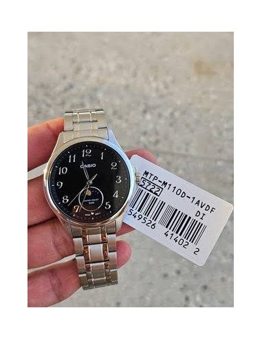 Reloj cuarzo hombre Casio Sun & Moon  MTP-M110D-1A 48.4 × 42.5 × 9.6 mm correa de acero 50m WR