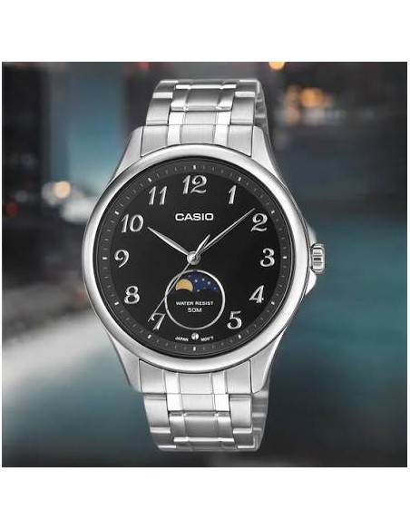 copy of Reloj cuarzo hombre Casio Sun & Moon  MTP-M110D-3AV 48.4 × 42.5 × 9.6 mm correa de acero 50m WR