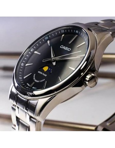 Reloj cuarzo hombre Casio Sun & Moon  MTP-M110D-1A 48.4 × 42.5 × 9.6 mm correa de acero 50m WR
