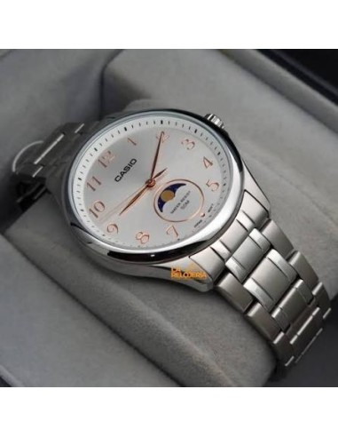 Reloj cuarzo hombre Casio Sun & Moon  MTP-M110D-7A 48.4 × 42.5 × 9.6 mm correa de acero 50m WR