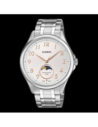 Reloj cuarzo hombre Casio Sun & Moon  MTP-M110D-7A 48.4 × 42.5 × 9.6 mm correa de acero 50m WR