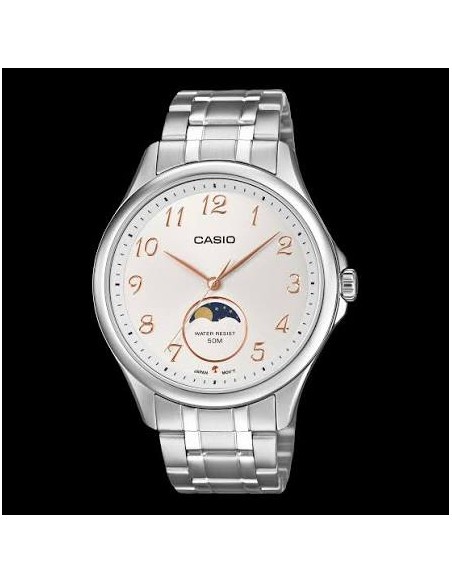 Reloj cuarzo hombre Casio Sun & Moon  MTP-M110D-7A 48.4 × 42.5 × 9.6 mm correa de acero 50m WR