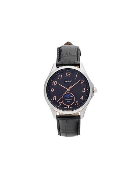 Reloj Casio Para Hombre MTP-M110L-1A Analógico Cuadrado Correa de Cuero Negra