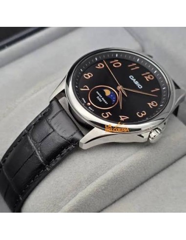 Reloj Casio Para Hombre MTP-M110L-1A Analógico Cuadrado Correa de Cuero Negra