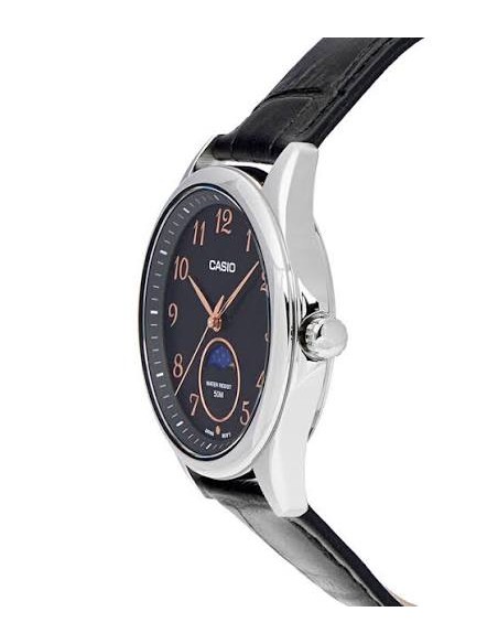 Reloj Casio Para Hombre MTP-M110L-1A Analógico Cuadrado Correa de Cuero Negra